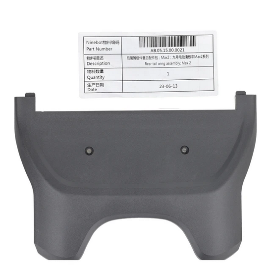 Original Ninebot Max G2 G65 hinten Heck Stand Plastik Wing [Hinten Wing]