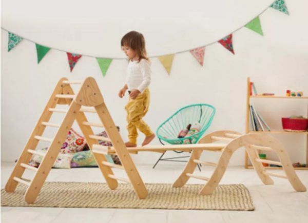 Triangle Kletterer Kletterbrett Montessori für Kinder und Kleinkinder Möbel Kletterdreieckure Pickler Art – Bild 2