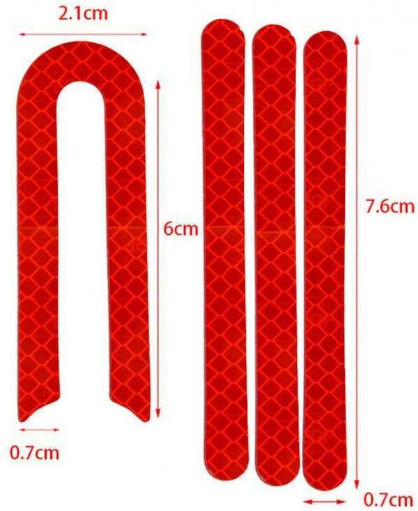 Xiaomi M365 1S Pro 2 4 Stück Reflektor Rot Vorne Hinten – Bild 2