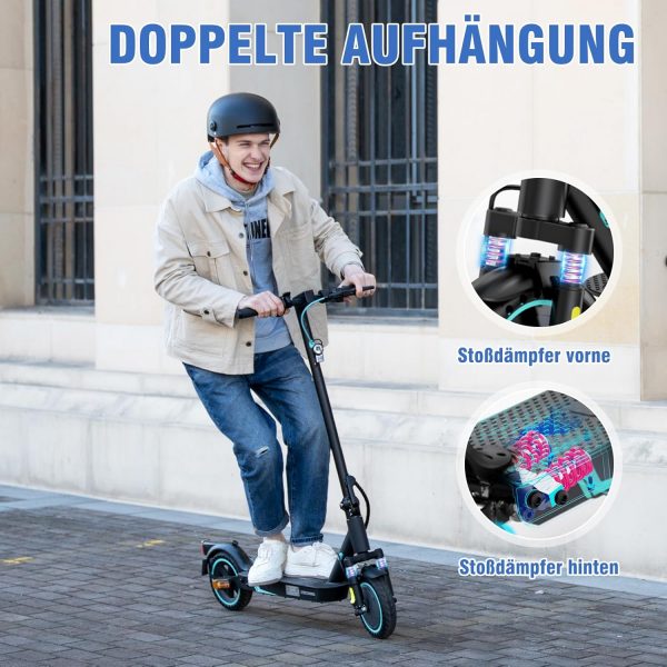 RCB EV85F Elektroroller, E-Scooter mit Straßenzulassung (ABE), 8,5 Zoll，400W Motor，MAX 20km/H，Dreistufige Getriebestellung，Faltbarer e Roller, APP-Steuerung, Max Belastung 120 kg,Doppelstoßdämpfer – Bild 4