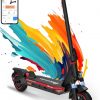 EVERCROSS A1 Rot E Scooter mit Straßenzulassung, 10'' Faltbarer Vakuumreifen Electric Scooter ABE, Elektroroller Erwachsene mit App & LED Display, 500W Motor, 15,3AH Batterie, 50-55 KM, Duales Bremssystem