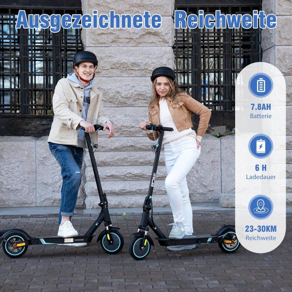 RCB EV85F Elektroroller, E-Scooter mit Straßenzulassung (ABE), 8,5 Zoll，400W Motor，MAX 20km/H，Dreistufige Getriebestellung，Faltbarer e Roller, APP-Steuerung, Max Belastung 120 kg,Doppelstoßdämpfer – Bild 6