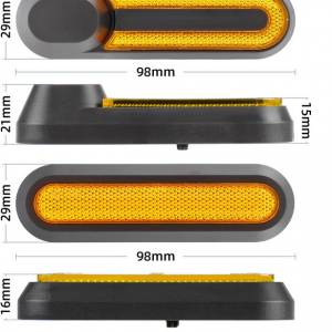 Xiaomi 1S Pro 2 Mi 3 Reflektoren Vorne Hinten mit Halter Set