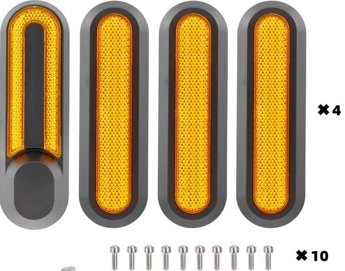 Xiaomi 1S Pro 2 Mi 3 Reflektoren Vorne Hinten mit Halter Set – Bild 2